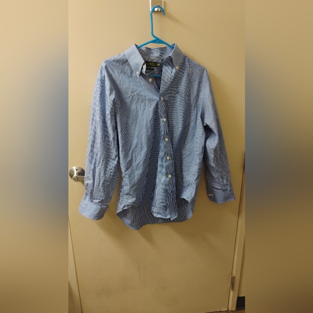 Lauren Ralph Lauren Mens Non Iron Striped Button Down Shirt Sz 15 1/2 32/33